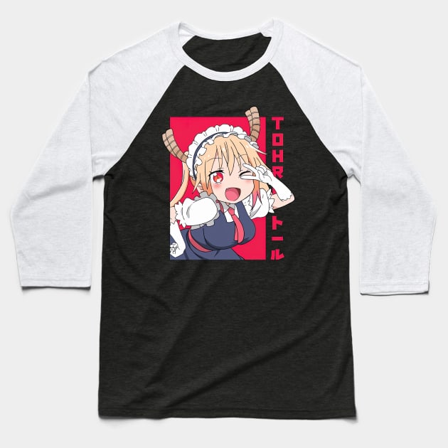 Tohru Kobayashi Baseball T-Shirt by AinisticGina